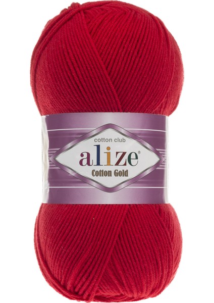 Yazlık Pamuk Ip Cotton Gold Amugurimi Örgü Ipi 56 Kırmızı