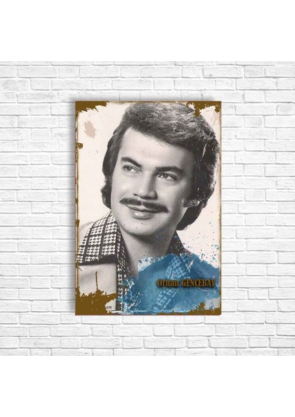Orhan Gencebay Retro Ahşap Poster