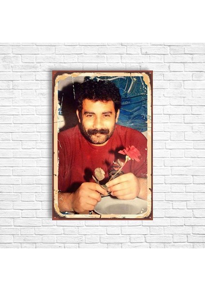 Ahmet Kaya Retro Ahşap Poster