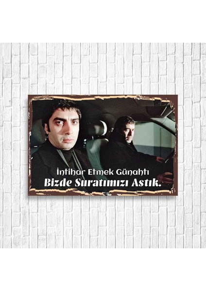 Kurtlar Vadisi Retro Ahşap Poster