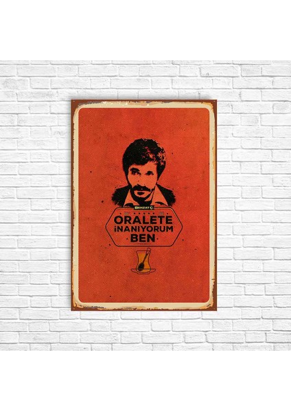 Behzat Ç. Retro Ahşap Poster