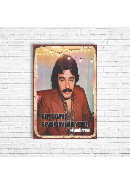 Ferdi Tayfur Retro Ahşap Poster