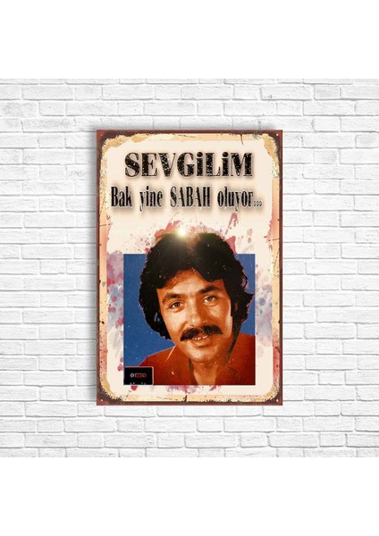 Ferdi Tayfur Retro Ahşap Poster