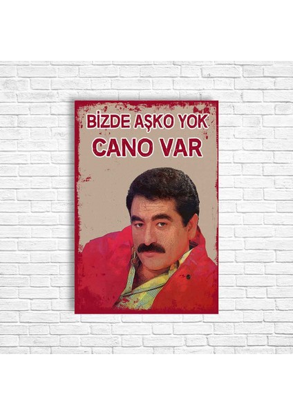 Ibrahim Tatlıses Retro Ahşap Poster