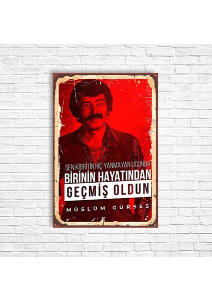 Müslüm Gürses Retro Ahşap Poster