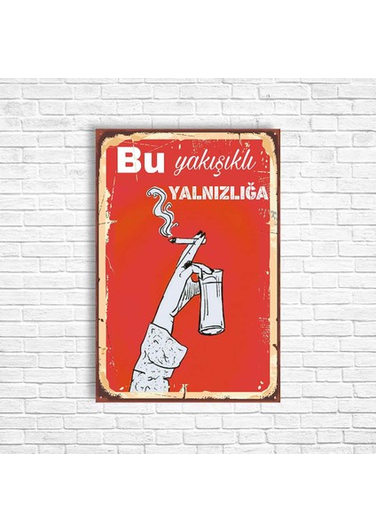 Alkol Retro Ahşap Poster