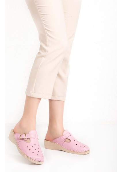 Ortopedik Deri Sabo Terlik YPRK.510 - Pembe - 38