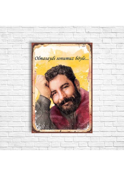 Ahmet Kaya Retro Ahşap Poster