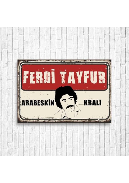 Ferdi Tayfur Retro Ahşap Poster