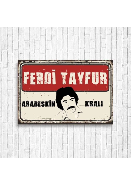 Trend Poster Ferdi Tayfur Retro Ahşap Poster