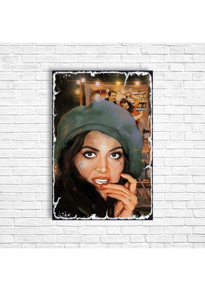 Türkan Şoray Yeşilçam Retro Ahşap Poster