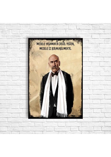 Tuncel Kurtiz Ramiz Dayı Retro Ahşap Poster