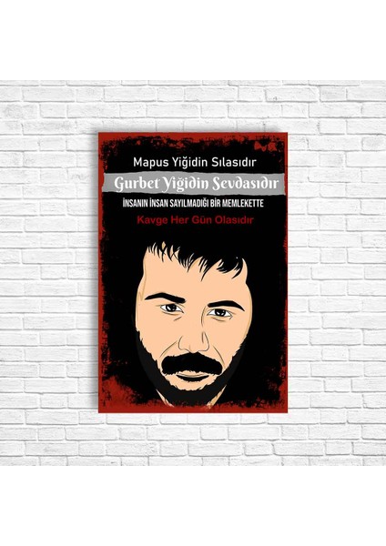 Azer Bülbül Retro Ahşap Poster