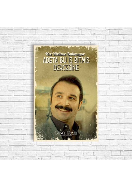 Gönül Dağı Retro Ahşap Poster