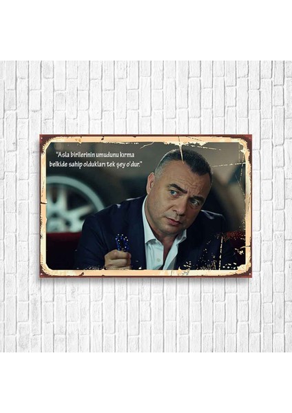 Edho Hızır Çakırbeyli Retro Ahşap Poster