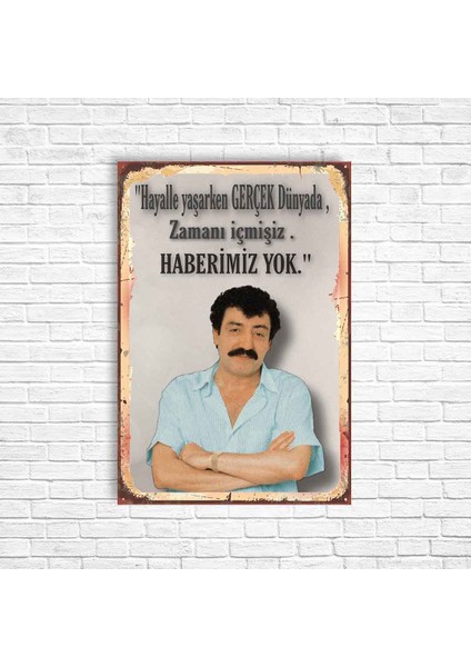 Müslüm Gürses Retro Ahşap Poster