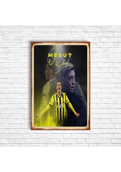Mesut Özil Retro Ahşap Poster
