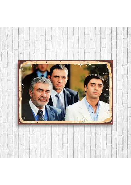 Kurtlar Vadisi Retro Ahşap Poster