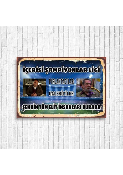 Kolpaçino Retro Ahşap Poster