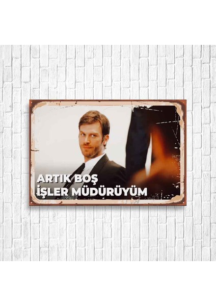 Kuzey Güney Retro Ahşap Poster