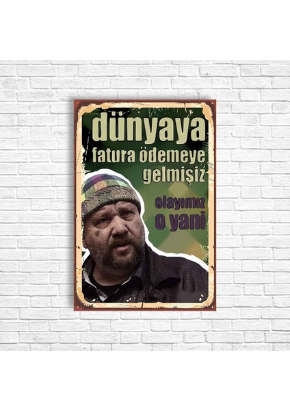 Leyla Ile Mecnun Retro Ahşap Poster