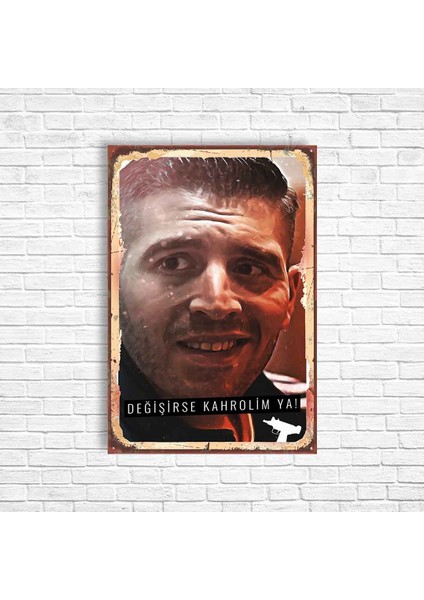 Cio Sıfır Bir Retro Ahşap Poster