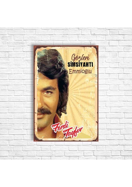 Ferdi Tayfur Retro Ahşap Poster