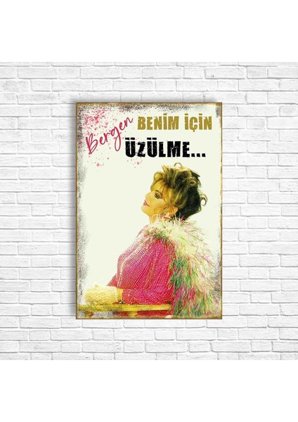 Bergen Retro Ahşap Poster