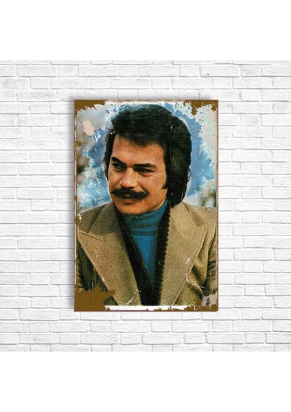 Orhan Gencebay Retro Ahşap Poster