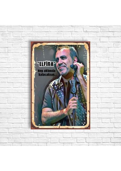Haluk Levent Retro Ahşap Poster