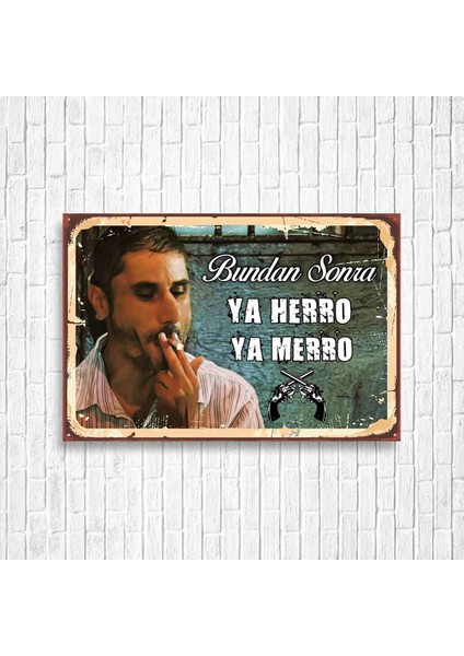 Kolpaçino Retro Ahşap Poster