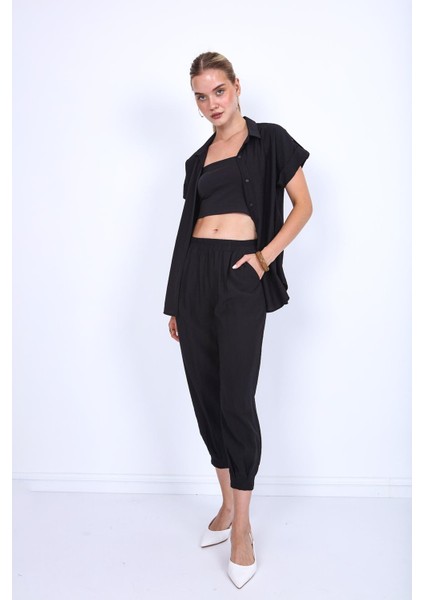 Pileli Havuç Pantolon