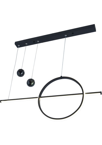 TT026-SY Tt Aydınlatma Mat Siyah LED Avize