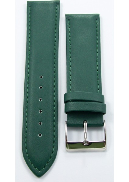 Bizon Yeşil Deri Saat Kordonu 22MM Klasik Dikişli Saat Kayışı fırsatları