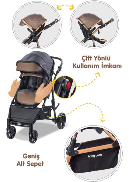 Baby Care BC-340 Bora Cross Travel Puset Siyah/kahve ( Z )