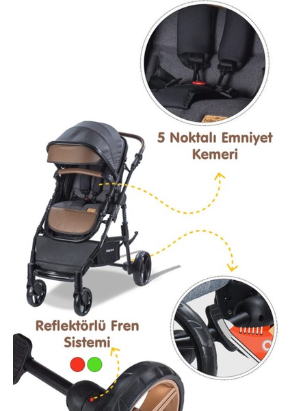 Baby Care BC-340 Bora Cross Travel Puset Siyah/kahve ( Z )