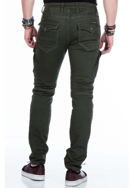 CD424 Kargo Cepli Slim Fit Haki Erkek Pantolon fırsatları
