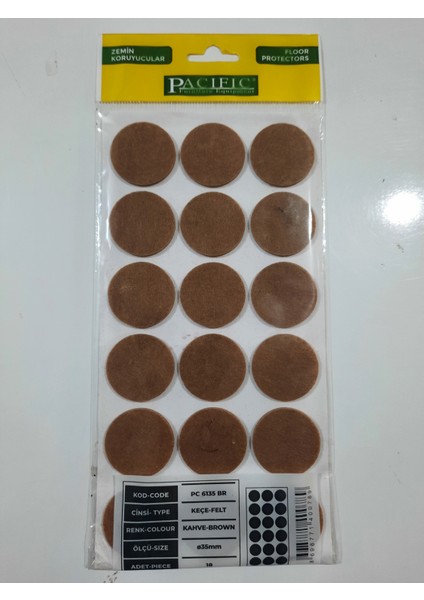 30MM Ayak Altı Yapışkan Keçe Zemin Koruyucu Yuvarlak Keçe