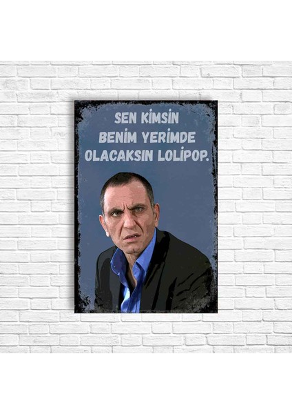 Kurtlar Vadisi Retro Ahşap Poster