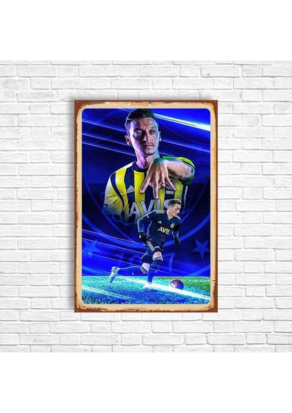 Mesut Özil Retro Ahşap Poster
