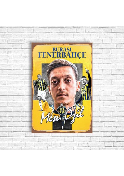 Mesut Özil Retro Ahşap Poster