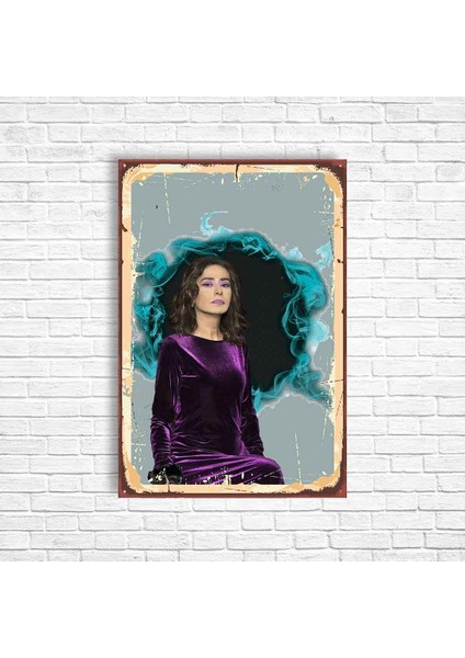 Yıldız Tilbe Retro Ahşap Poster