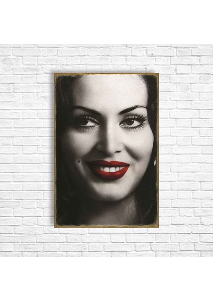 Türkan Şoray Yeşilçam Retro Ahşap Poster