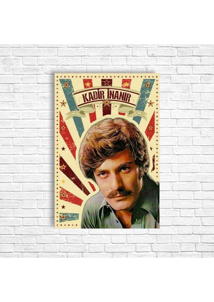 Kadir Inanır Yeşilçam Retro Ahşap Poster