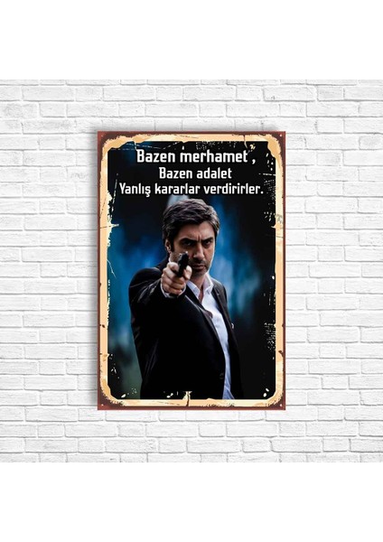 Kurtlar Vadisi Retro Ahşap Poster