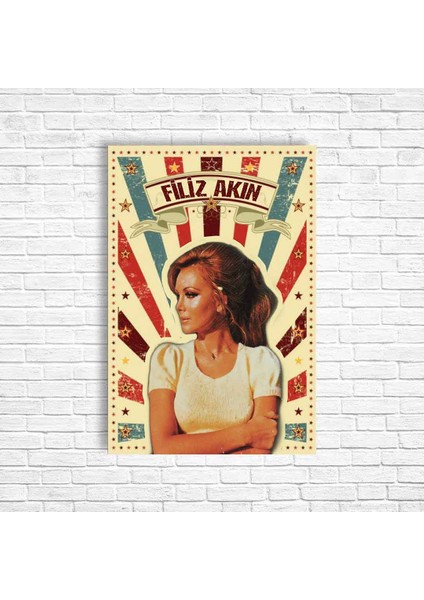 Filiz Akın Yeşilçam Retro Ahşap Poster