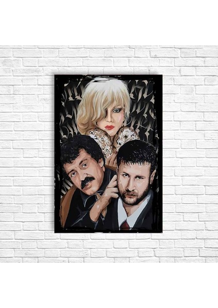 Müslüm Gürses Bergen Azer Bülbül Retro Ahşap Poster