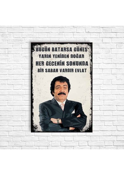 Müslüm Gürses Retro Ahşap Poster