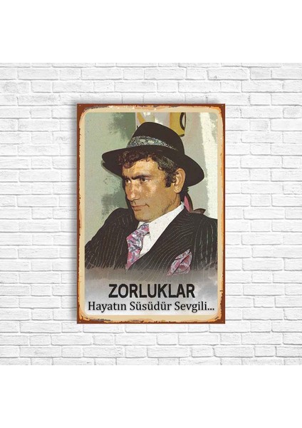 Yılmaz Güney Retro Ahşap Poster