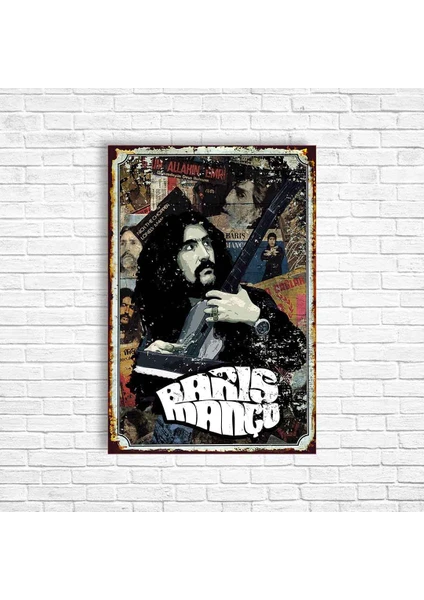 Trend Poster Barış Manço Retro Ahşap Poster